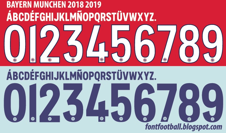 Bayern Munchen 2018 2019 Font preview